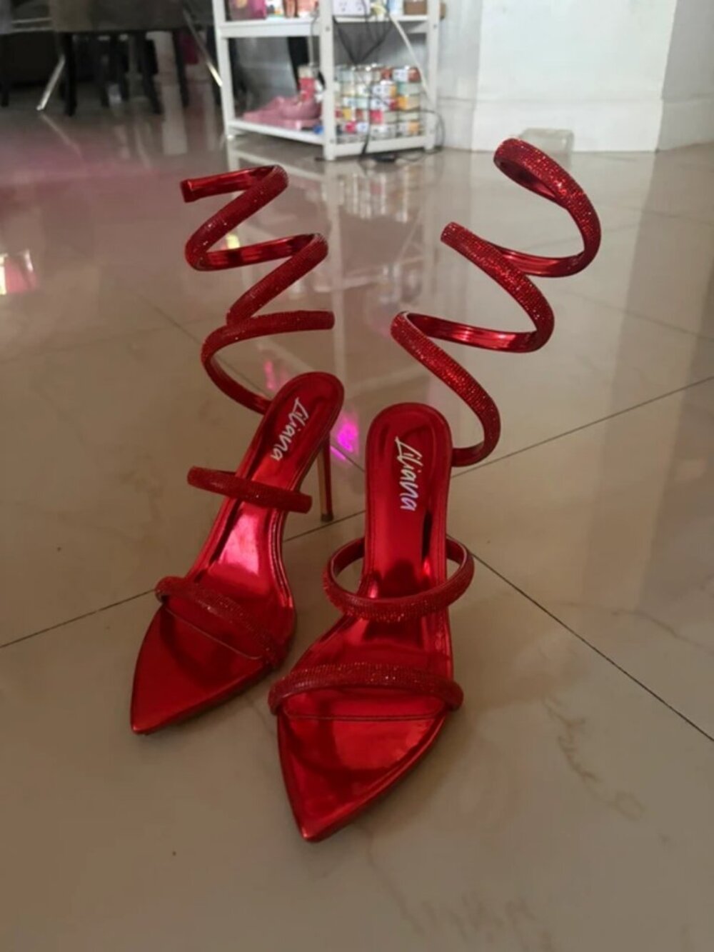 Hot red shoe